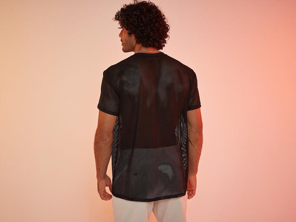 Camiseta Vista Magalu x Flora Yumi Oversized Mesh - 1