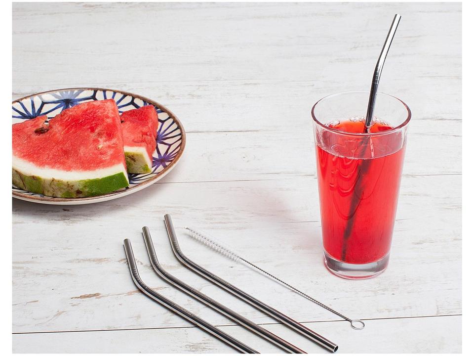 Canudo de Inox Tramontina Brava 64600130 com Escova 5 Peças - 1