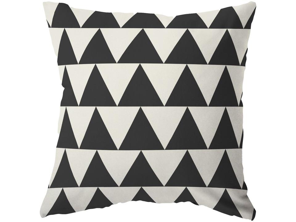 Capa de Almofada 42x42cm Design Up Living - Black Geometric Formas Preto 2 Peças - 4