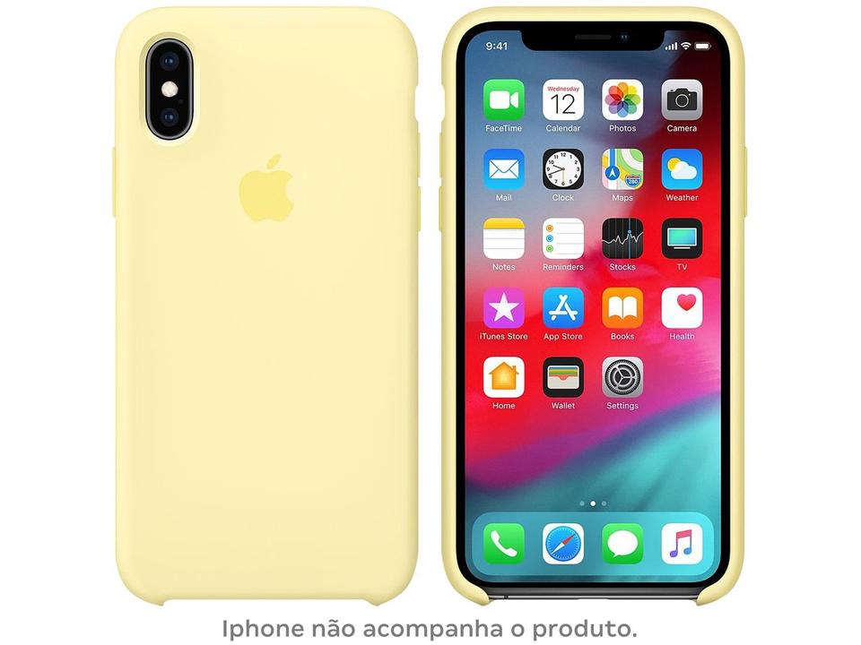 Capa de Silicone Amarelo-creme para iPhone XS Max - 1