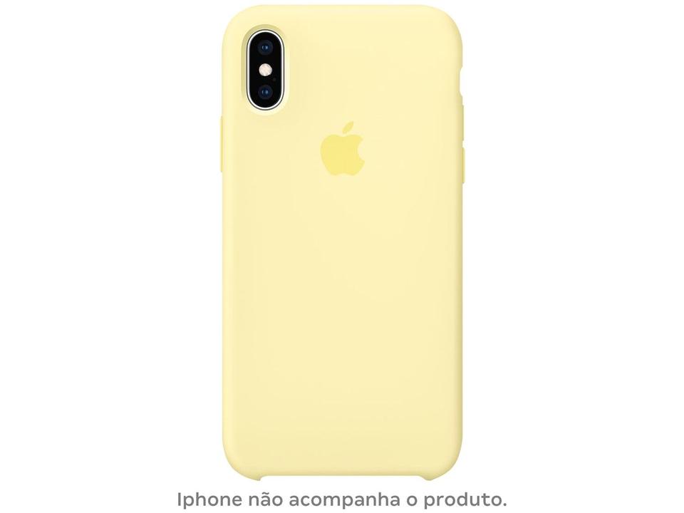 Capa de Silicone Amarelo-creme para iPhone XS Max - 3