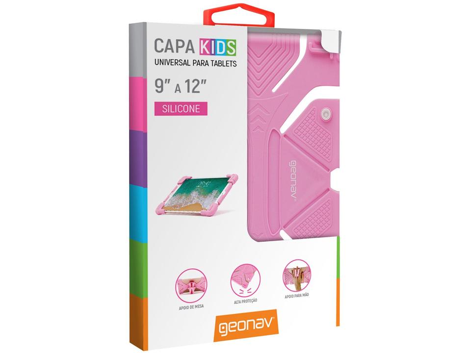 Capa para Tablet Universal 9” até 12” Rosa - Kids - 5