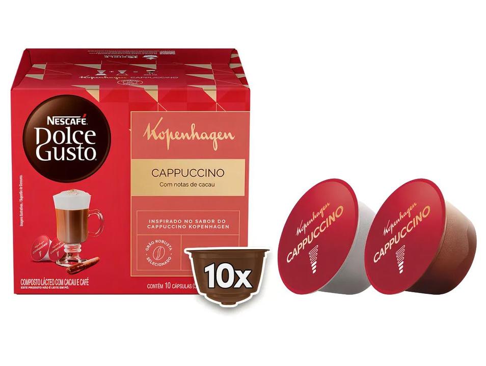 Cápsula de Café Cappuccino com Notas de Cacau Nestlé Robusta Kopenhagen Nescafé Dolce Gusto 1 Caixa com 10 Cápsulas - 1