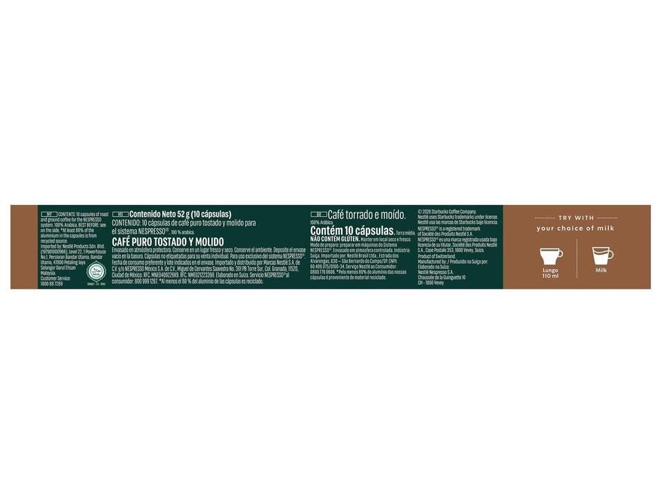 Cápsula de Café Clássico Nespresso Arábica House Blend Starbucks 1 Caixa com 10 Cápsulas - 3