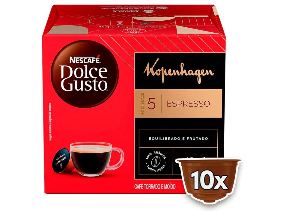 Cápsula de Café Espresso Nestlé 100% Árabica Nescafé Dolce Gusto Kopenhagen 10 Cápsulas - 1
