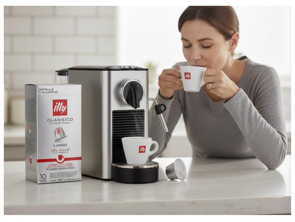 Cápsula de Café Illy Lungo 100% Arábica Clássico Longo Caixa com 10 Cápsulas - 1