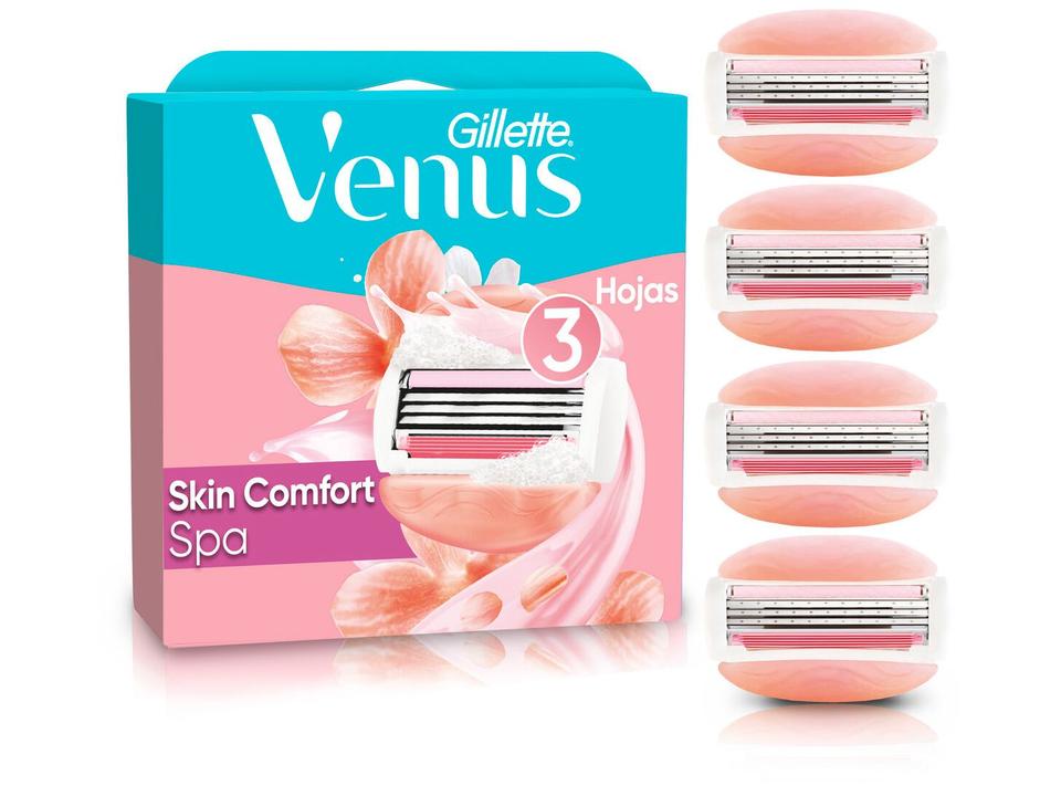 Carga para Aparelho de Depilação Feminino - Gillette Vênus Spa Skin Comfort 4 Unidades - 1