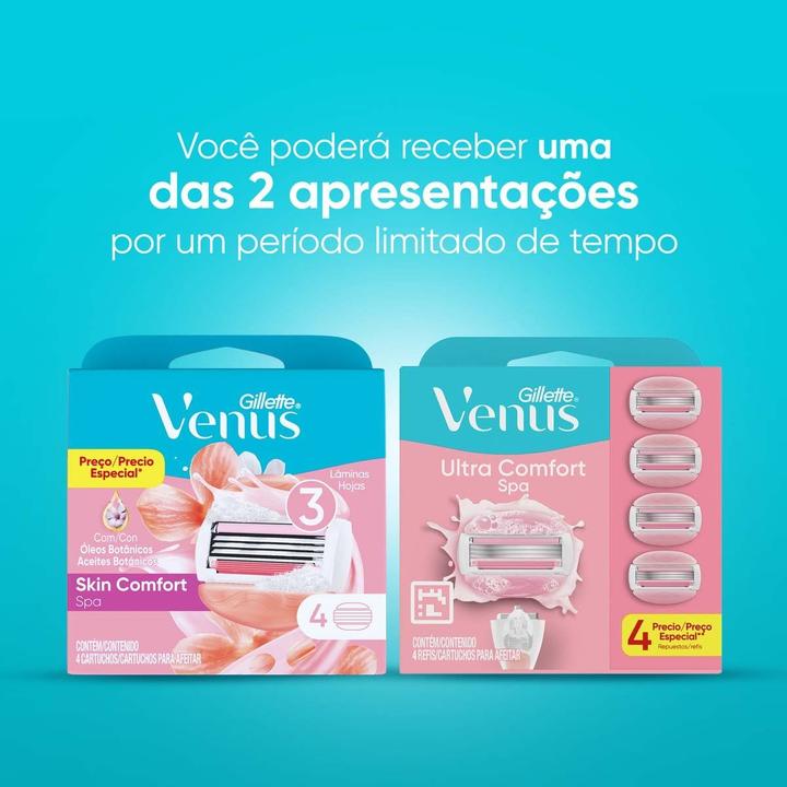 Carga para Aparelho de Depilação Gillette Venus Ultra Comfort Spa 4 Unidades - 6