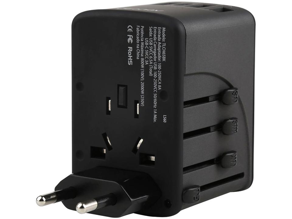 Carregador de Tomada 4 Entradas USB e 1 USB-C - 5