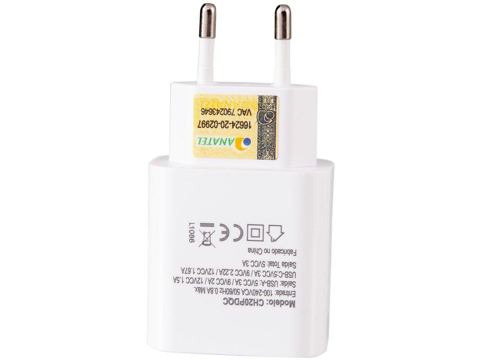 Carregador de Tomada Turbo 20W USB-C e USB Geonav - 3