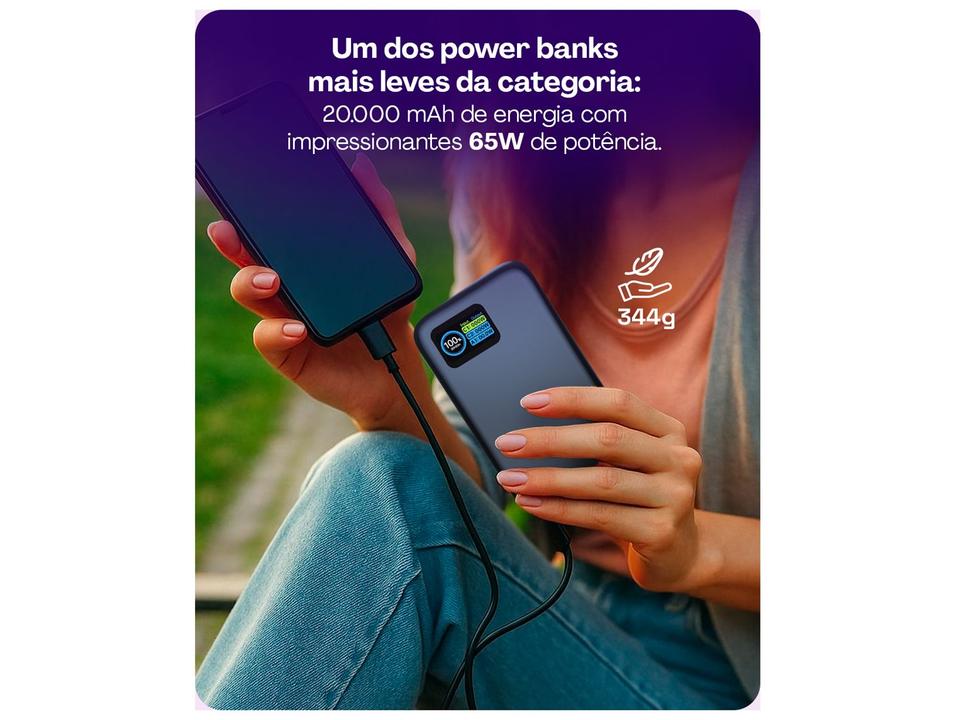 Carregador Portátil Geonav PB20K65WBL 20000 mAh - 2