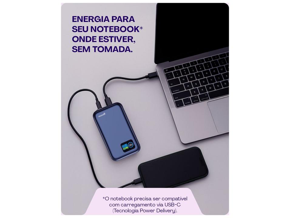 Carregador Portátil Geonav PB20K65WBL 20000 mAh - 1