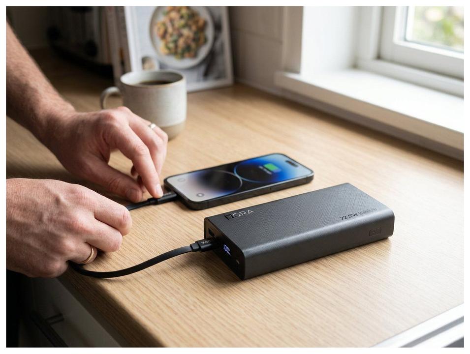 Carregador Portátil/Power Bank 1Hora GAR158-28-1 por Indução 20.000mAh - 1