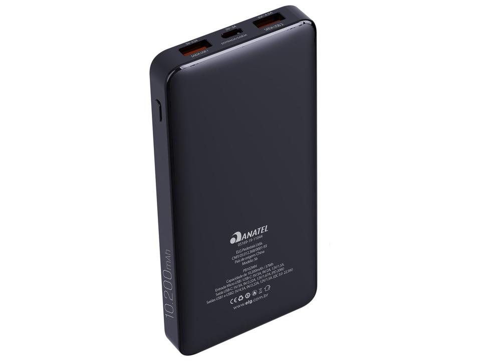 Carregador Portátil/Power Bank ELG PB102BK 10.200mAh - 8