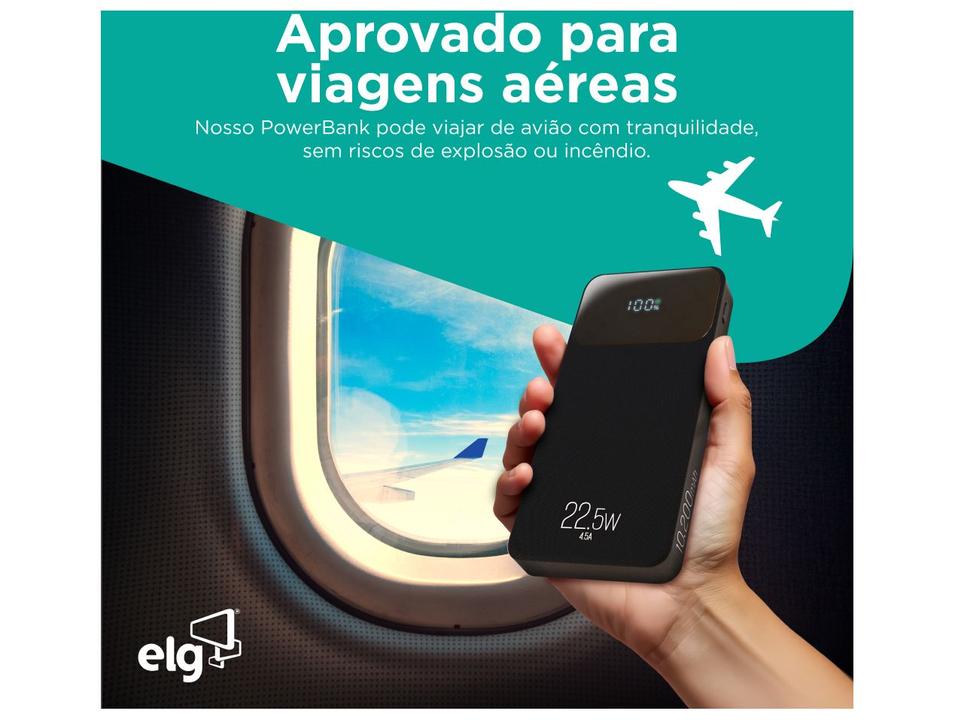 Carregador Portátil/Power Bank ELG PB102BK 10.200mAh - 5