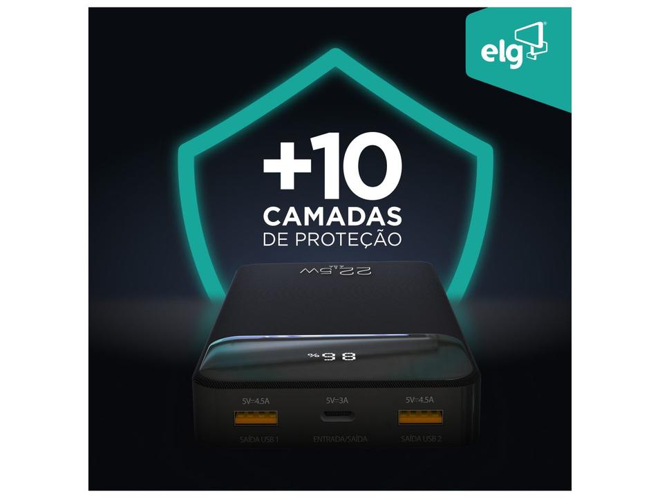 Carregador Portátil/Power Bank ELG PB102BK 10.200mAh - 4