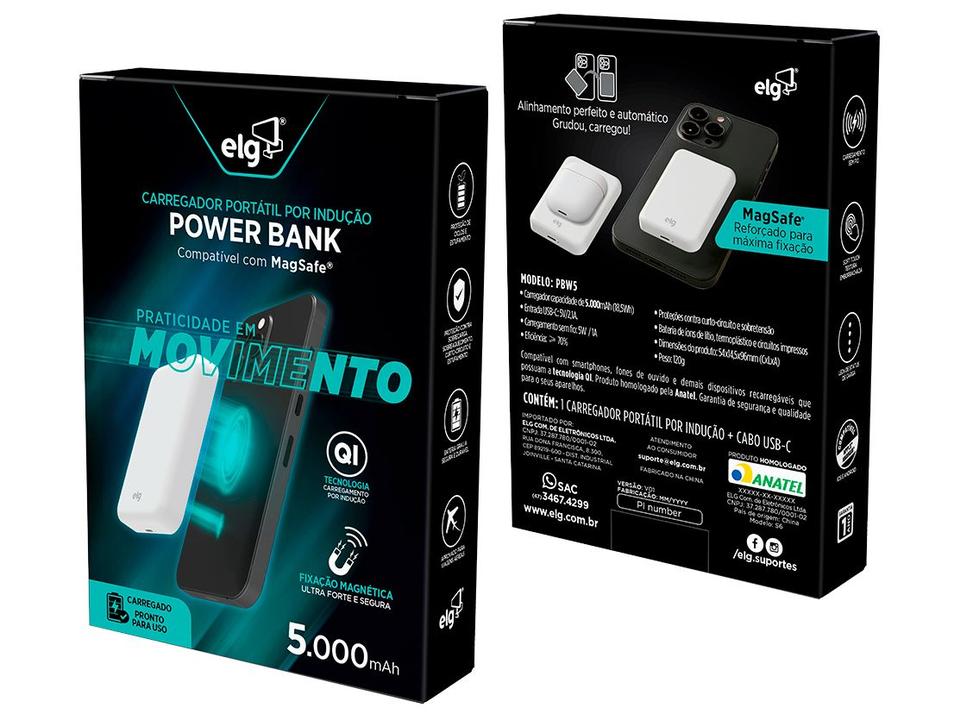 Carregador Portátil/Power Bank ELG PBW5 5.000mAh - 7