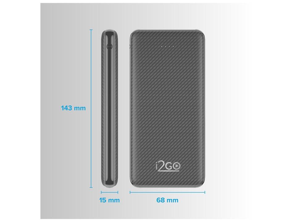 Carregador Portátil/Power Bank i2GO I2GBAT013 10.000mAh - 13