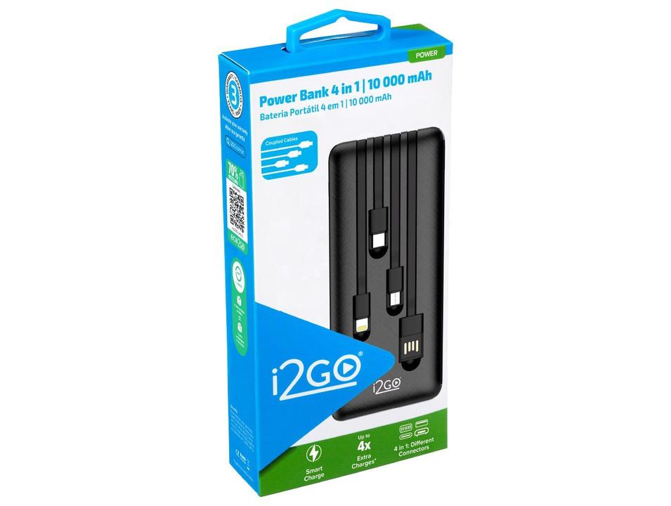 Carregador Portátil/Power Bank i2GO I2GBAT014 10.000mAh - 15