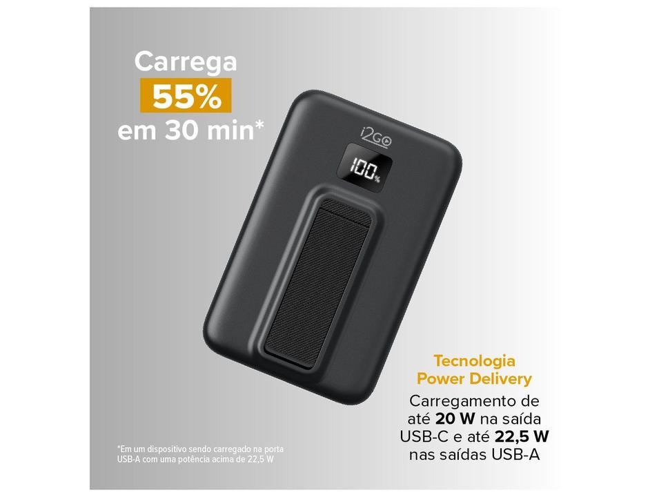 Carregador Portátil/Power Bank i2GO PROBAT027 por Indução 10.000mAh - 8