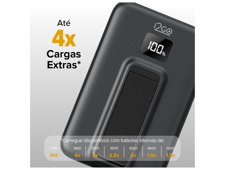 Carregador Portátil/Power Bank i2GO PROBAT027 por Indução 10.000mAh - 6