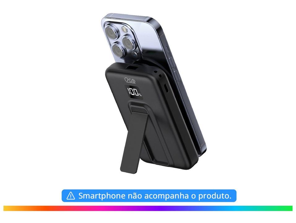 Carregador Portátil/Power Bank i2GO PROBAT027 por Indução 10.000mAh - 18