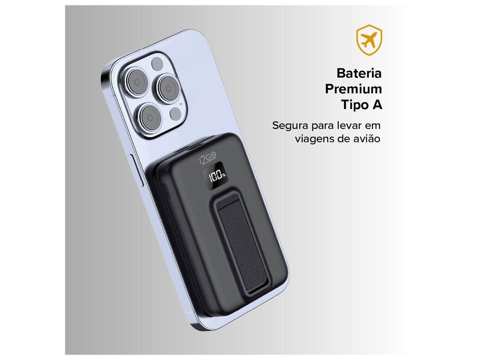 Carregador Portátil/Power Bank i2GO PROBAT027 por Indução 10.000mAh - 5