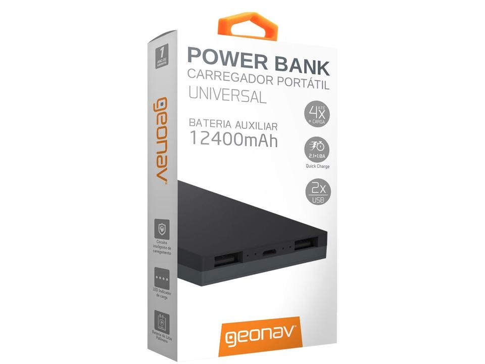 Carregador Portátil/Power Bank Universal 12400mAh - 3