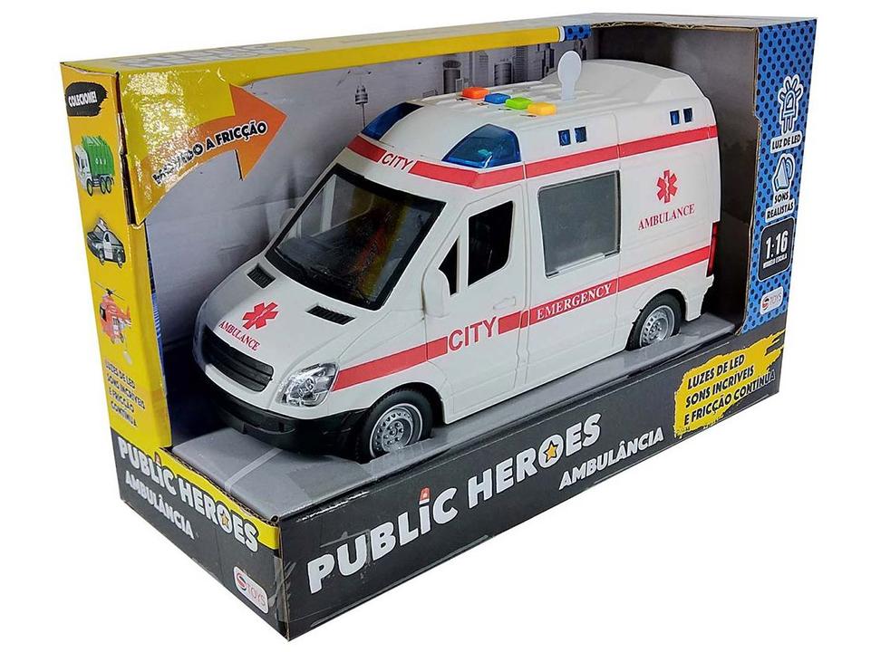 Carrinho Ambulância Public Heroes de Fricção 6415 - 6