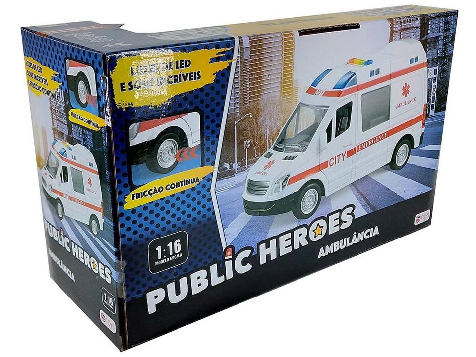 Carrinho Ambulância Public Heroes de Fricção 6415 - 7