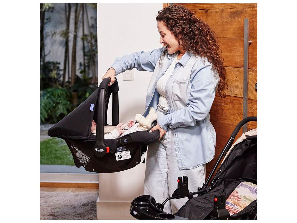 Carrinho de Bebê Alça Reversível com Base e Bebê Conforto Cosco Kids Reverse Trio até 15kg - 9