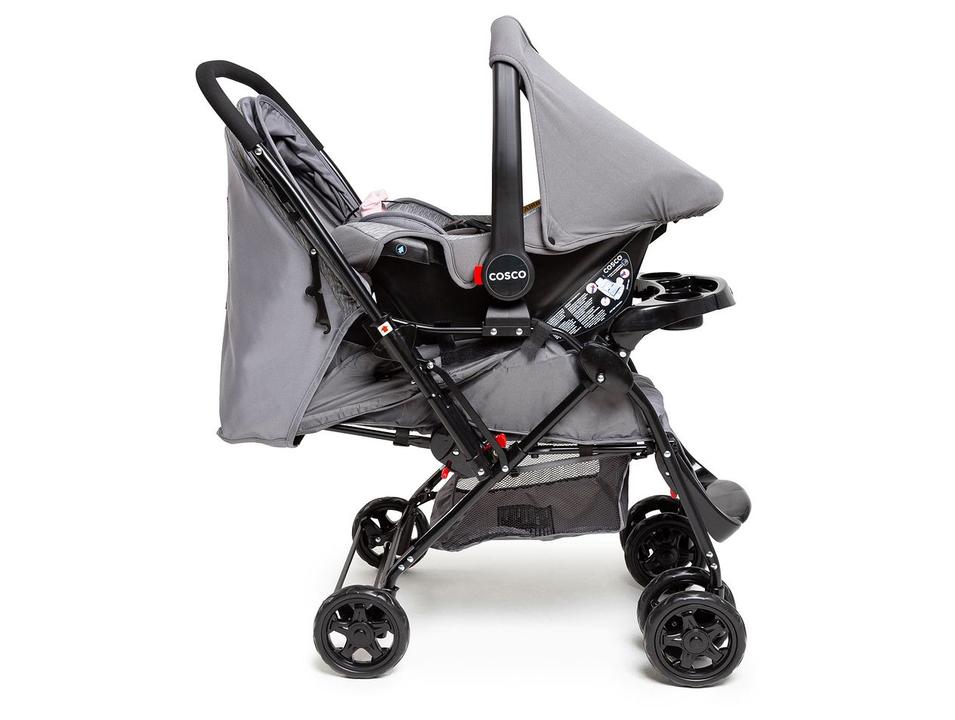 Carrinho de Bebê Alça Reversível com Base e Bebê Conforto Cosco Kids Reverse Trio até 15kg - 7