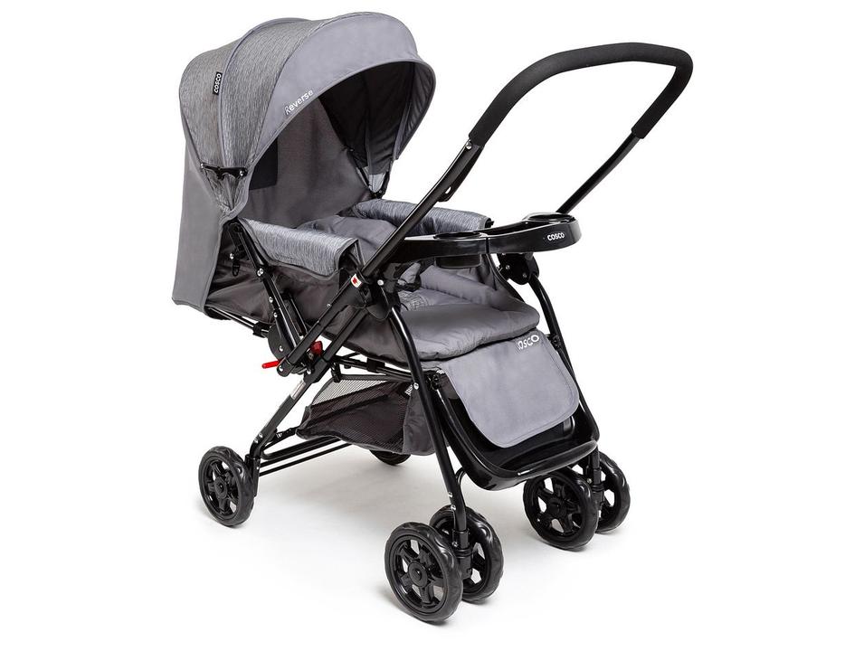 Carrinho de Bebê Alça Reversível com Base e Bebê Conforto Cosco Kids Reverse Trio até 15kg - 6