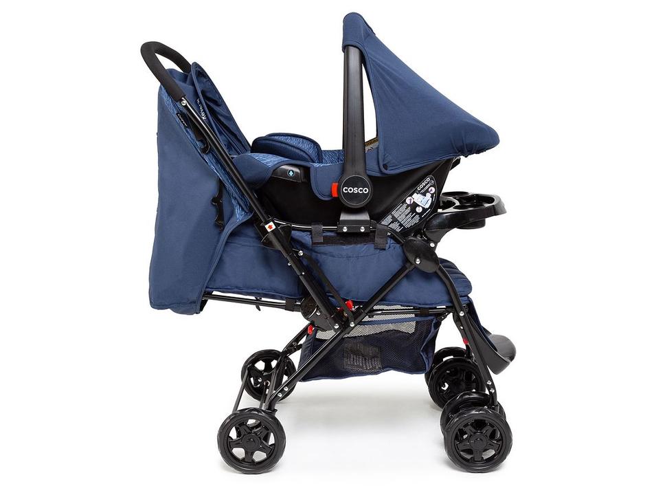 Carrinho de Bebê Alça Reversível com Base e Bebê Conforto Cosco Kids Reverse Trio até 15kg - 7