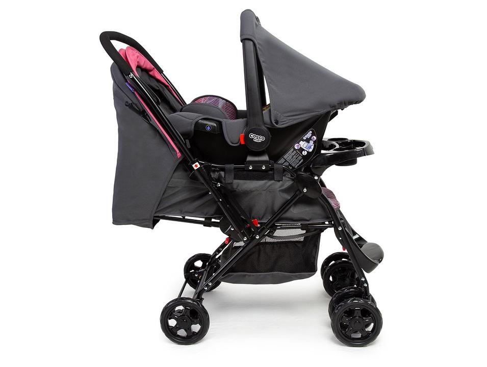 Carrinho de Bebê Alça Reversível com Base e Bebê Conforto Cosco Kids Reverse Trio até 15kg - 7