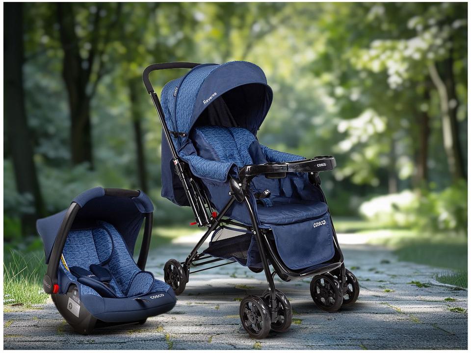 Carrinho de Bebê Alça Reversível com Bebê Conforto Cosco Kids Travel System Reverse 0 a 15kg - 1