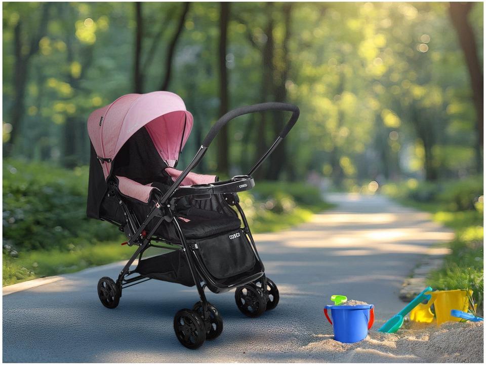 Carrinho de Bebê Alça Reversível com Bebê Conforto Cosco Kids - 1