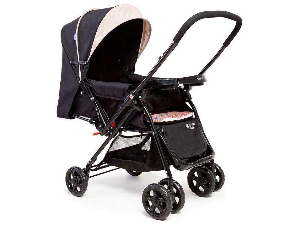 Carrinho de Bebê Alça Reversível com Bebê Conforto Cosco Kids Travel System Reverse 4 Rodas 0 a 15kg - 17