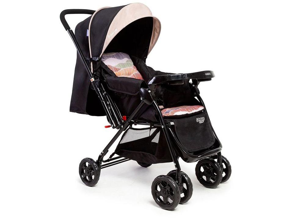 Carrinho de Bebê Alça Reversível com Bebê Conforto Cosco Kids Travel System Reverse 4 Rodas 0 a 15kg - 15