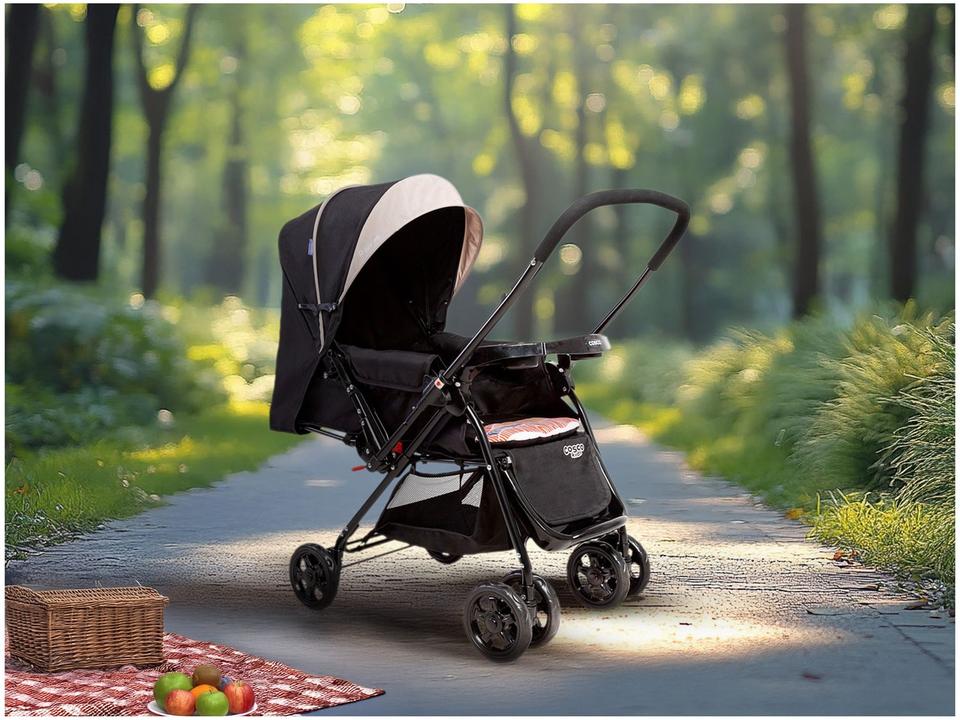 Carrinho de Bebê Alça Reversível com Bebê Conforto Cosco Kids Travel System Reverse 4 Rodas 0 a 15kg - 1