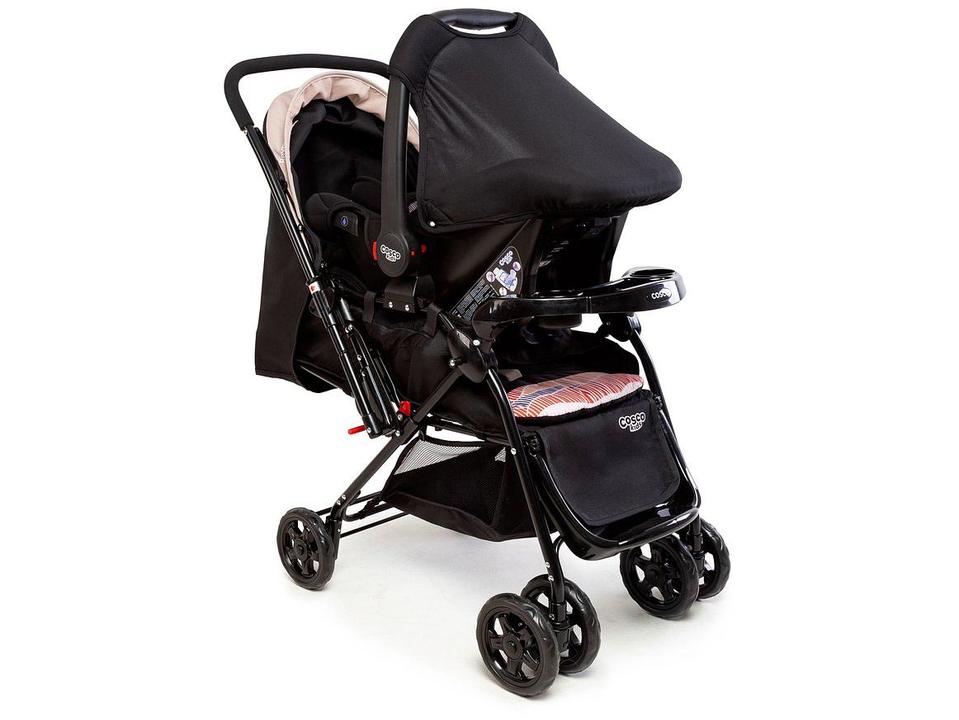 Carrinho de Bebê Alça Reversível com Bebê Conforto Cosco Kids Travel System Reverse 4 Rodas 0 a 15kg - 9