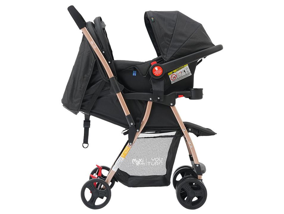Carrinho de Bebê com Barra Reversível + Bebê Conforto Maxi Baby Youturn até 15kg - 9