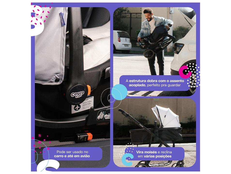Carrinho de Bebê com Bebê Conforto Cosco Kids Lummy Duo até 22kg - 4