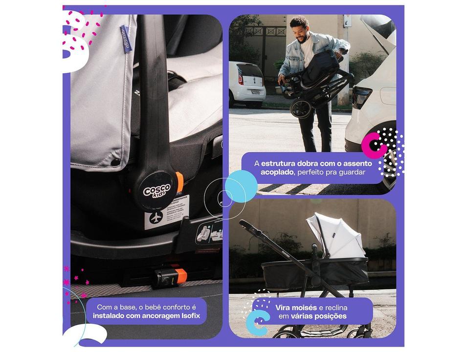 Carrinho de Bebê com Bebê Conforto Cosco Kids Lummy Trio até 22kg - 3