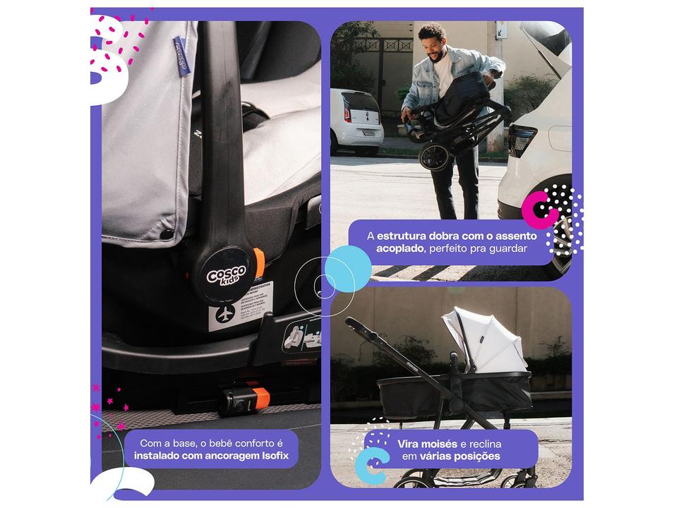 Carrinho de Bebê com Bebê Conforto Cosco Kids Lummy Trio até 22kg - 3