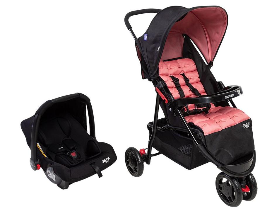 Carrinho de Bebê com Bebê Conforto Cosco Kids Toffy Duo 3 Rodas até 15kg