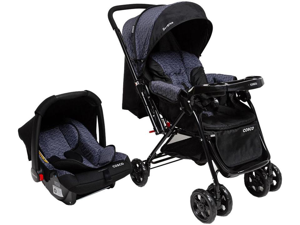 Carrinho de Bebê com Bebê Conforto Cosco Kids - Travel System Reverse 0 a 15kg