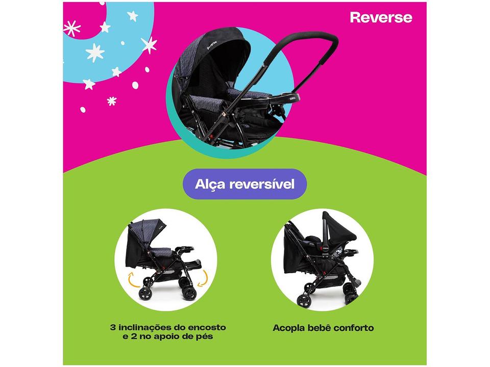 Carrinho de Bebê com Bebê Conforto Cosco - Travel System Reverse 0 a 15kg - 11