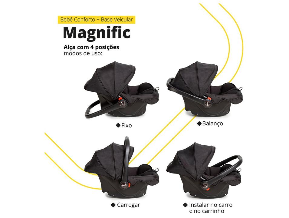 Carrinho de Bebê com Bebê Conforto e Moisés Safety 1st Reversível Magnific  0 a 15kg - 8