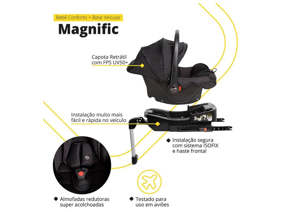 Carrinho de Bebê com Bebê Conforto e Moisés Safety 1st Reversível Magnific  0 a 15kg - 7